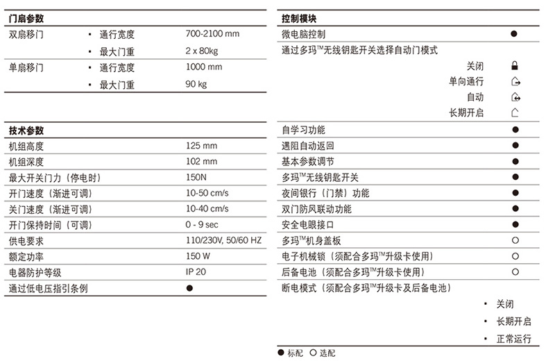 多玛ES68自动门参数